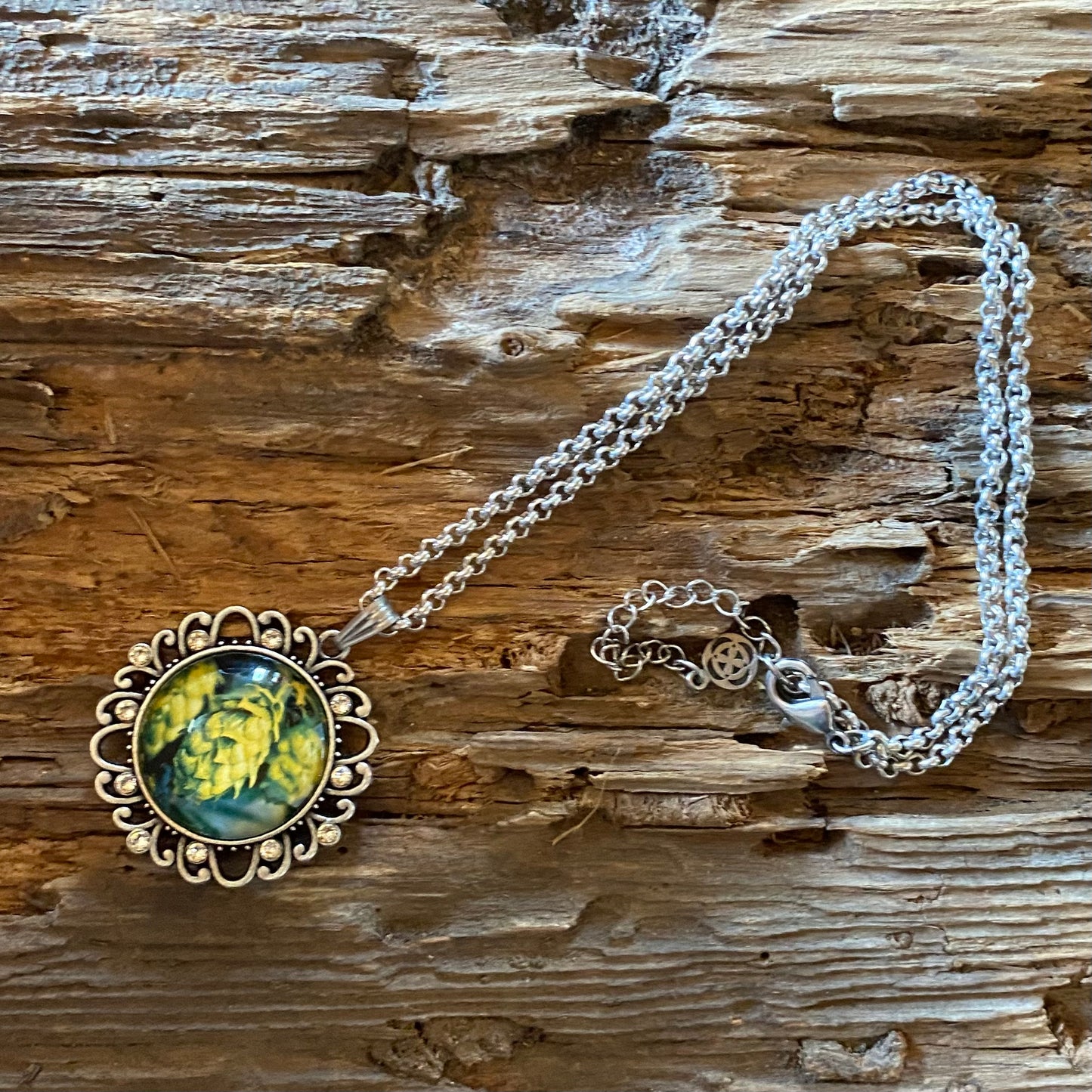 Hopfen Kette mit Swarovski Elementen